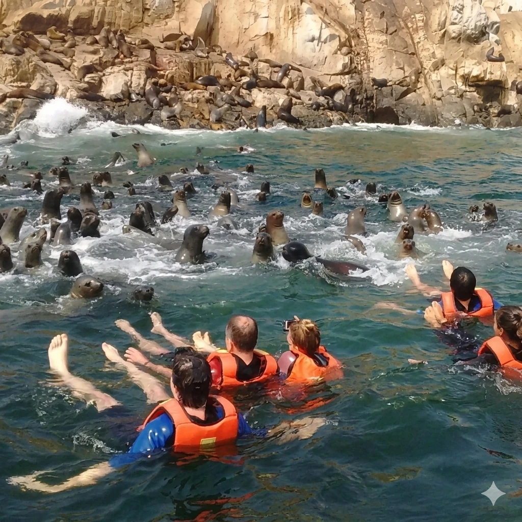 Palomino Islands Sea Lion Swimming Tour from Lima